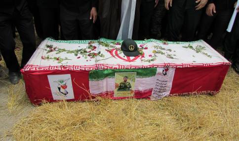 مراسم تشییع شهید پاسدار حاج روح الله سلطانی در شهرستان آمل به روایت تصویر